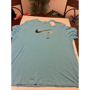 NWT Mens NIKE Big Tall "Training" Swoosh T-Shirt University Blue White 3XL